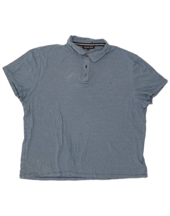Michael Kors Mens Polo Shirt 2XL Blue Cotton