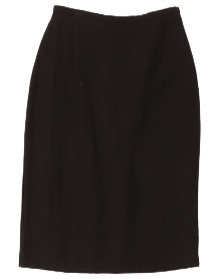Marks & Spencer Womens St. Michael Pencil Skirt UK 8 Small W26 Black