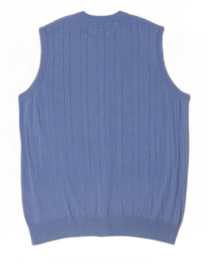 Marks & Spencer Ανδρικό γιλέκο Tank Top Μικρό μπλε βαμβακερό