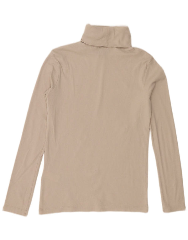 Top Kappa da donna a maniche lunghe UK 10 piccolo in cotone beige