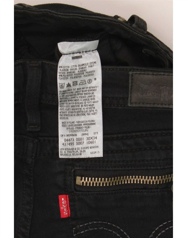 Levi's Womens Skinny Jeans W30 L29 Black Cotton