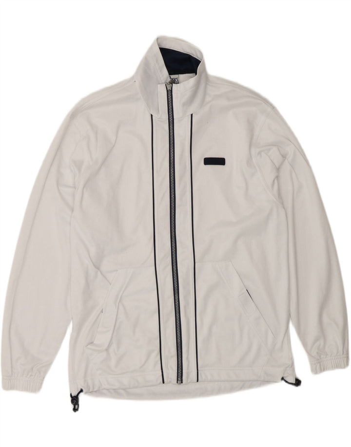 ASICS Mens Loose Fit Tracksuit Top Jacket XS White Polyester