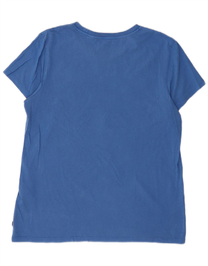 LEVI'S Womens Graphic T-Shirt Top UK 16 Large Blue