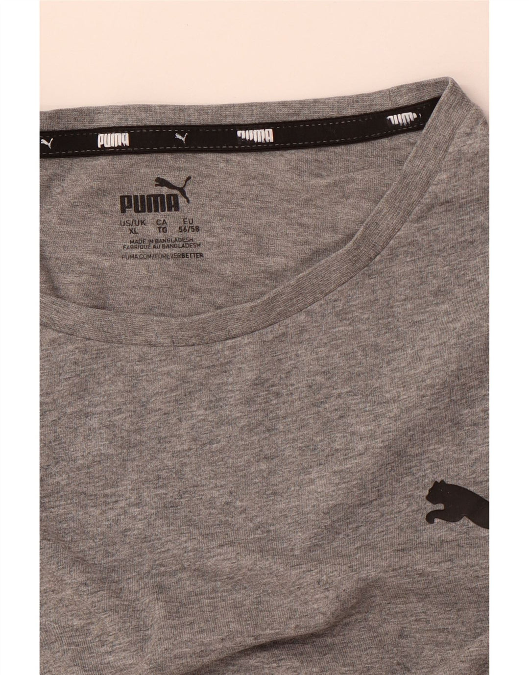 PUMA Mens T-Shirt Top XL Grey