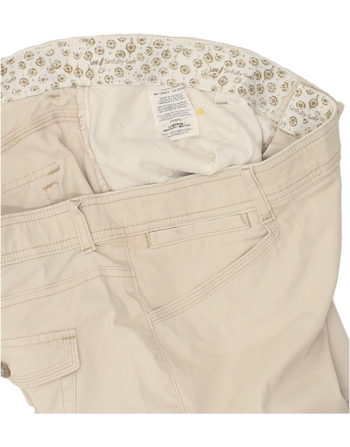 LEE Womens Casual Shorts UK 18 XL W38 Beige Cotton | Vintage Lee | Thrift | Second-Hand Lee | Used Clothing | Messina Hembry 