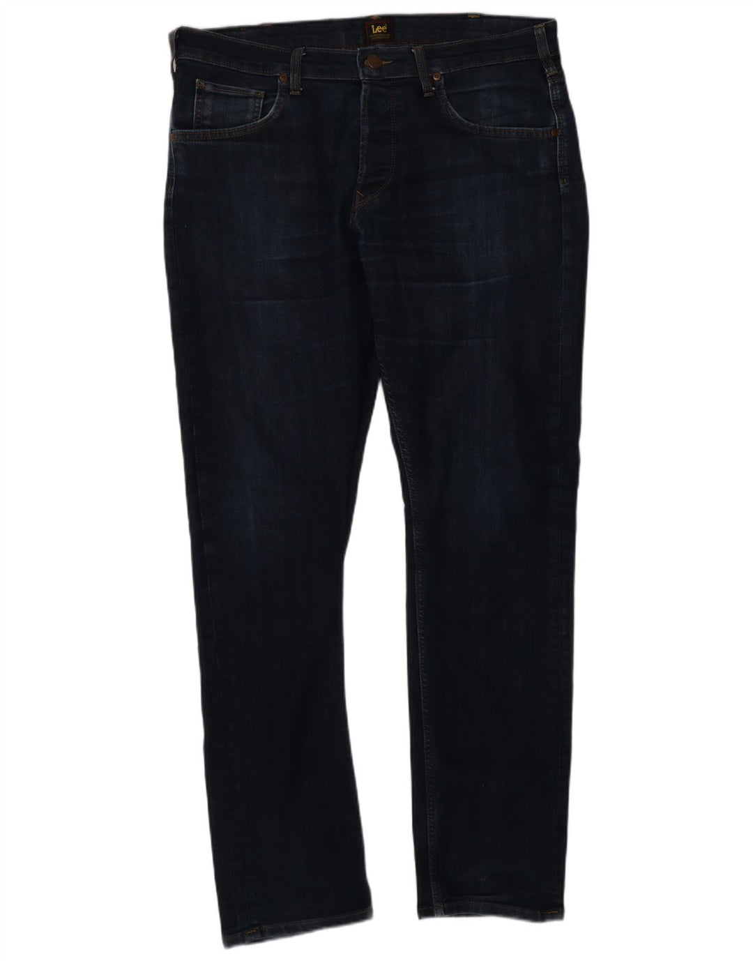 Lee Mens Daren Regular Straight Jeans W36 L34 Navy Blue Cotton