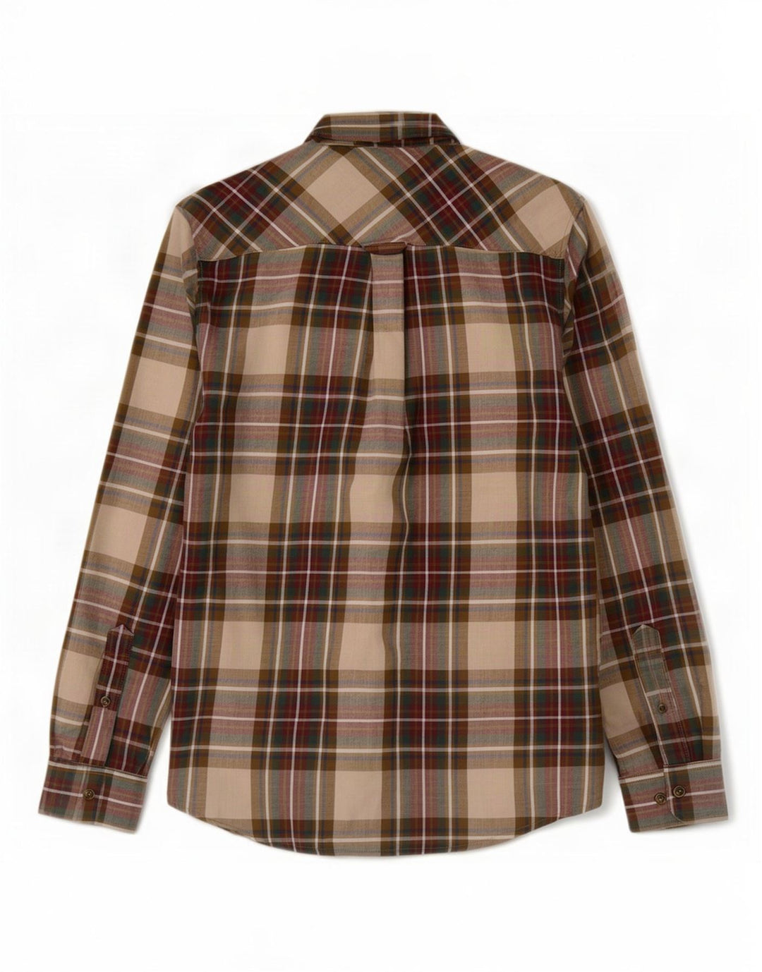 Camicia da uomo in flanella James Pringle, piccola in poliestere scozzese beige