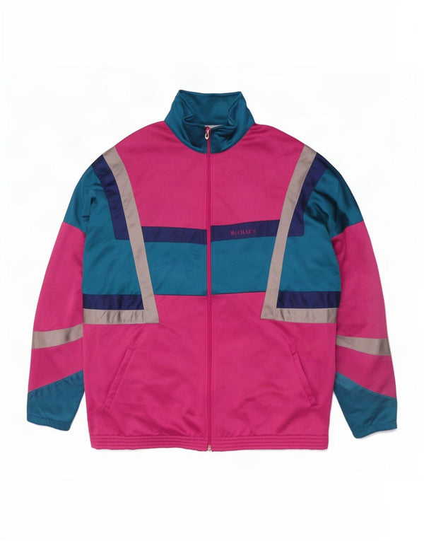 Mc Crae's Mens Tracksuit Top Jacket XL Pink Colourblock