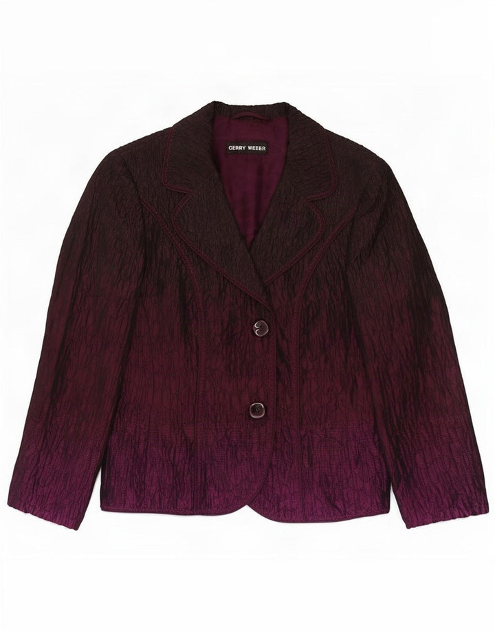 Gerry Weber Giacca blazer a 2 bottoni da donna UK 12 Poliestere viola medio
