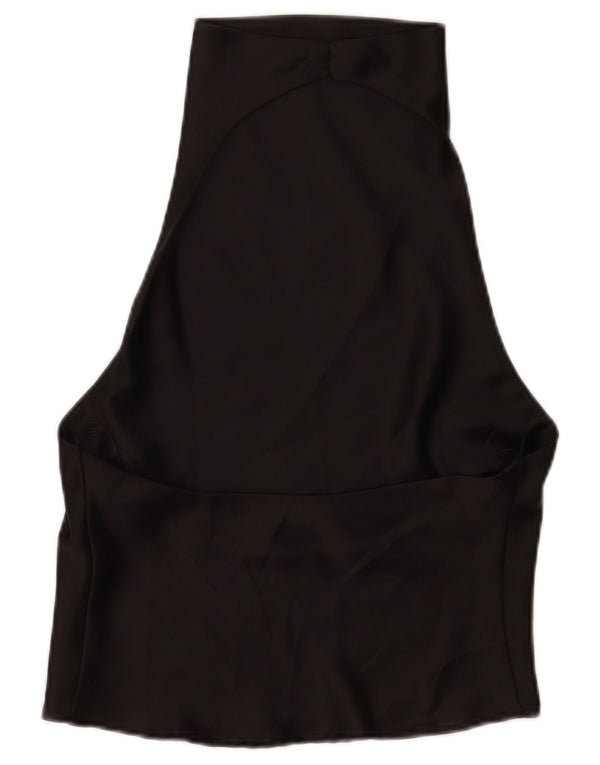 Zara Damen Neckholder Top UK 10 Small Schwarz