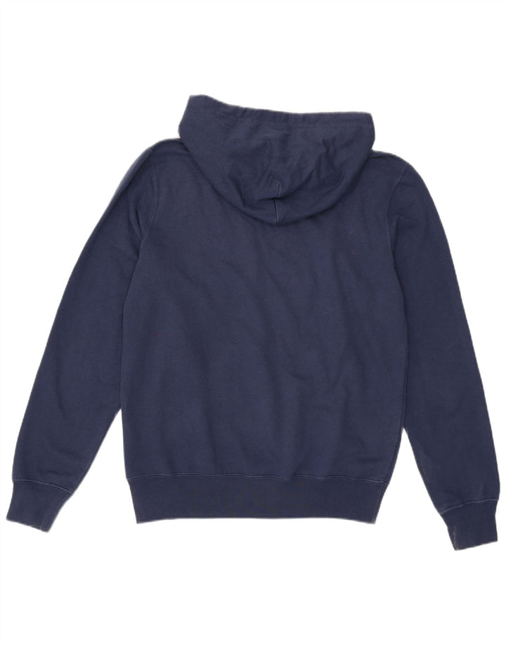 CHAMPION Womens Hoodie Jumper UK 14 Medium Navy Blue