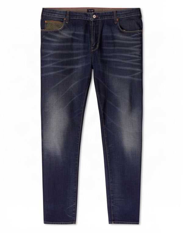 Armani Mens J45 Regular Slim Jeans W40 L34 Plavi pamuk