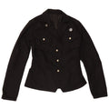 Giacca vintage da donna IT 40 piccola in cotone nero