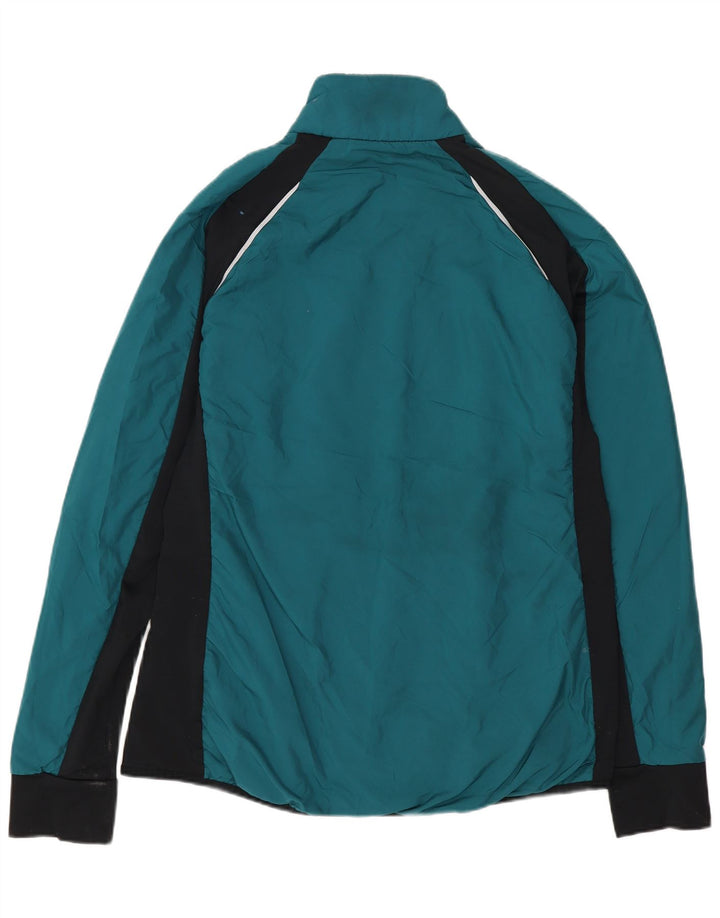 Marks & Spencer Womens Tracksuit Top Jacket UK 14 Large Green Colourblock