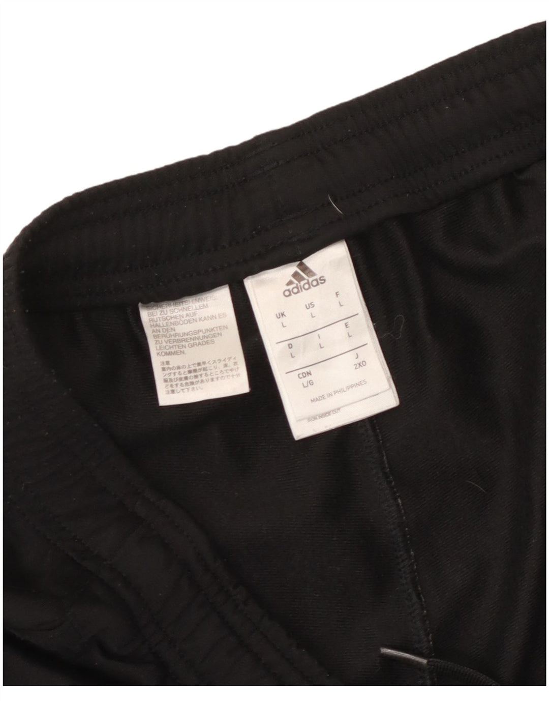 Adidas Mens Tracksuit Trousers Large Black Polyester Sports