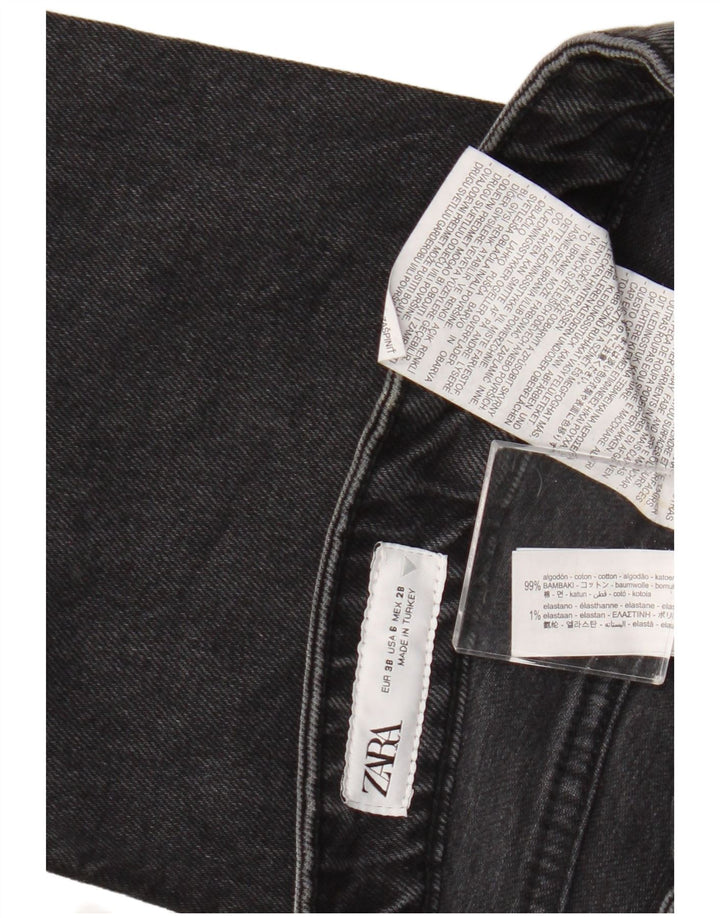 ZARA Womens Cropped Jeans EU 38 Small W28 L25 Grey Cotton
