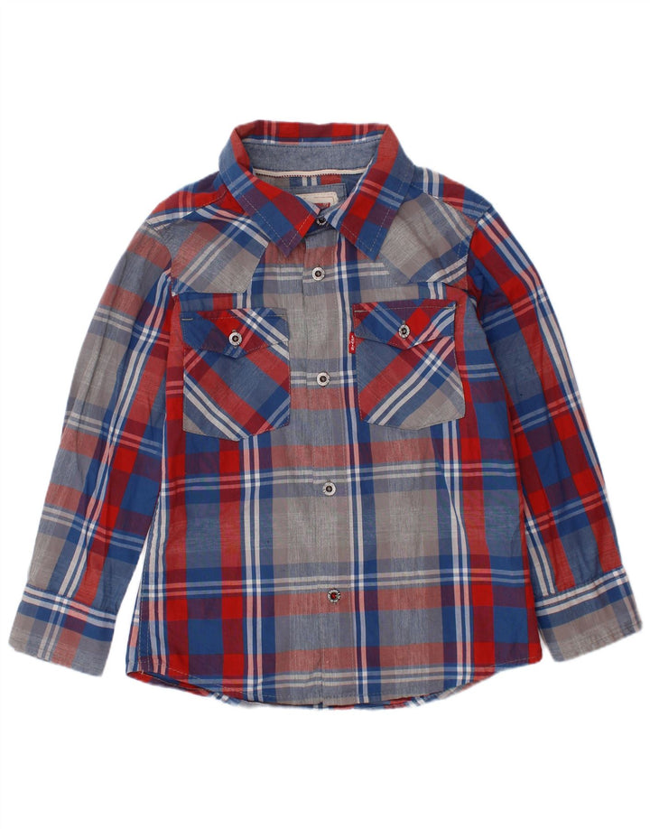 Cămașă Levi's Băieți 3-4 Ani XS Bumbac Cu Check Multicolor