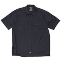 Dickies Chemise à manches courtes pour homme Large Bleu marine Polyester