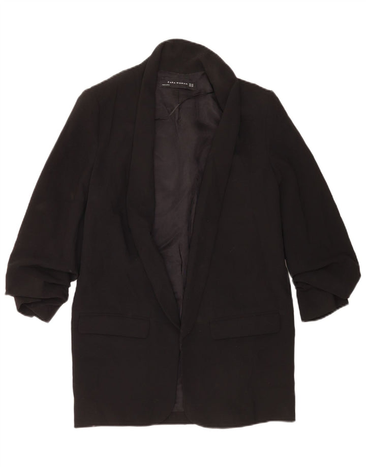 Giacca blazer oversize aperta da donna Zara UK 6 XS poliestere nero