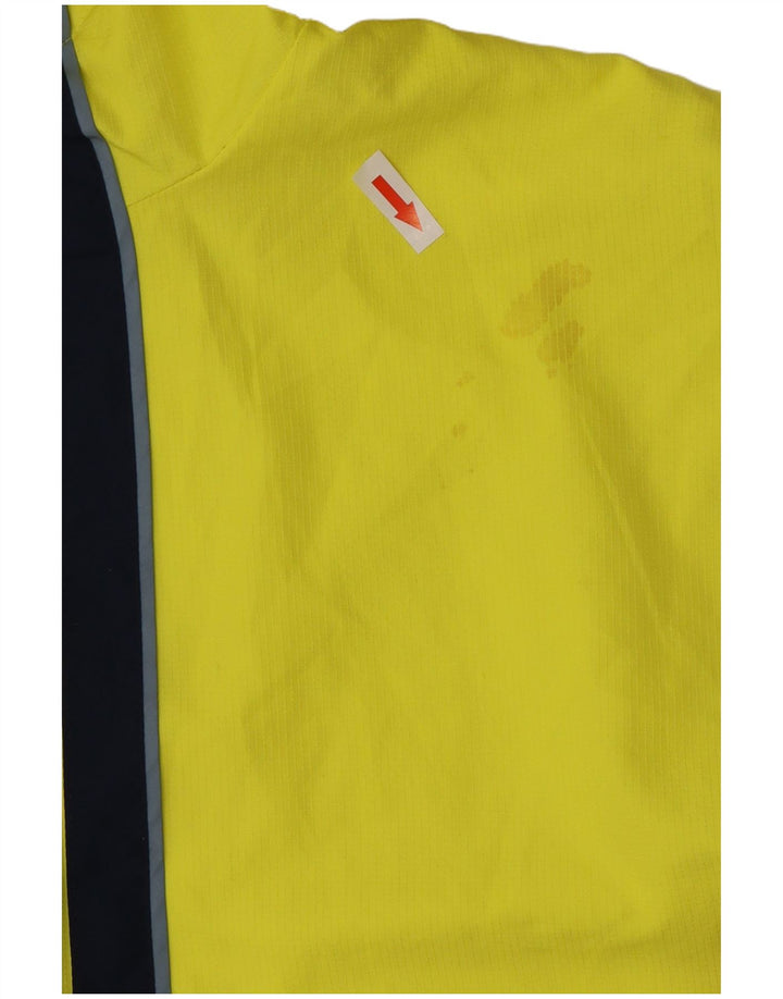 Adidas Mens Hooded Pullover Rain Jacket UK 36 Small Yellow Colourblock