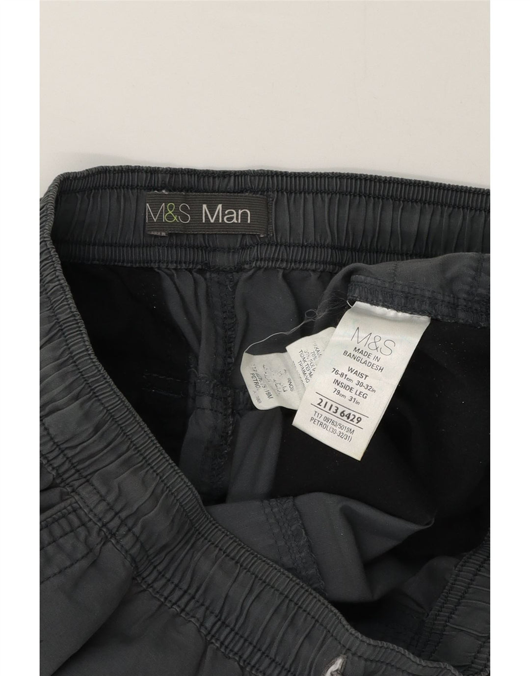 Marks & Spencer Mens Straight Casual Trousers W32 L32 Grey