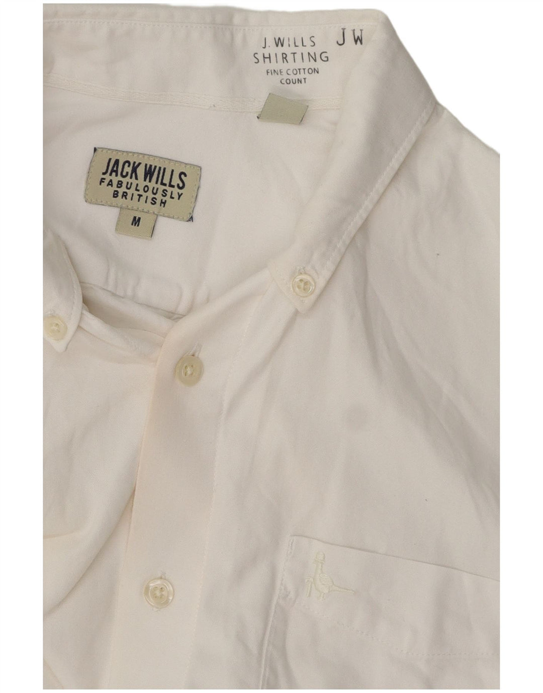 Jack Wills Mens Shirt Medium White Cotton