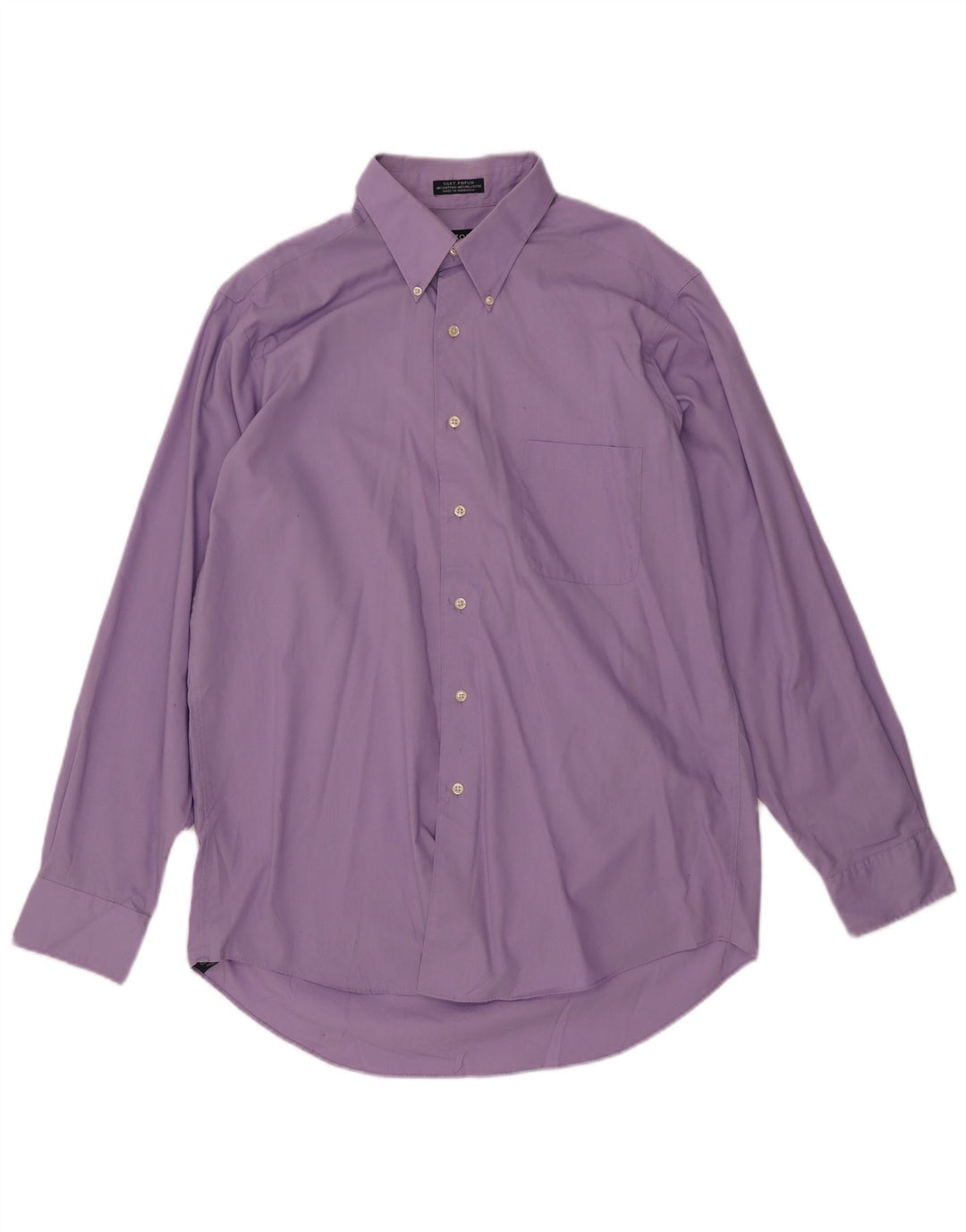 IZOD Mens Shirt Size 16 Large Purple Cotton