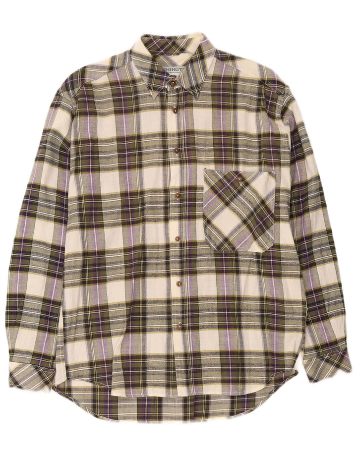 Cămașă Vintage pentru bărbați din flanel mic, multicolor, din bumbac
