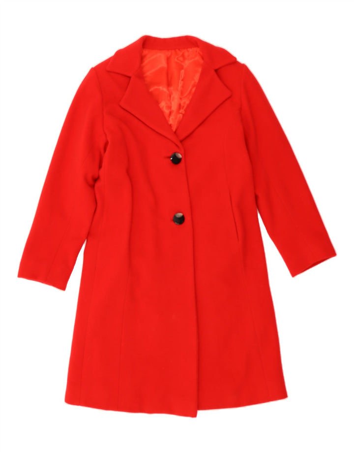 VINTAGE Womens Overcoat UK 14 Large Red Vintage Vintage and Second-Hand Vintage from Messina Hembry 