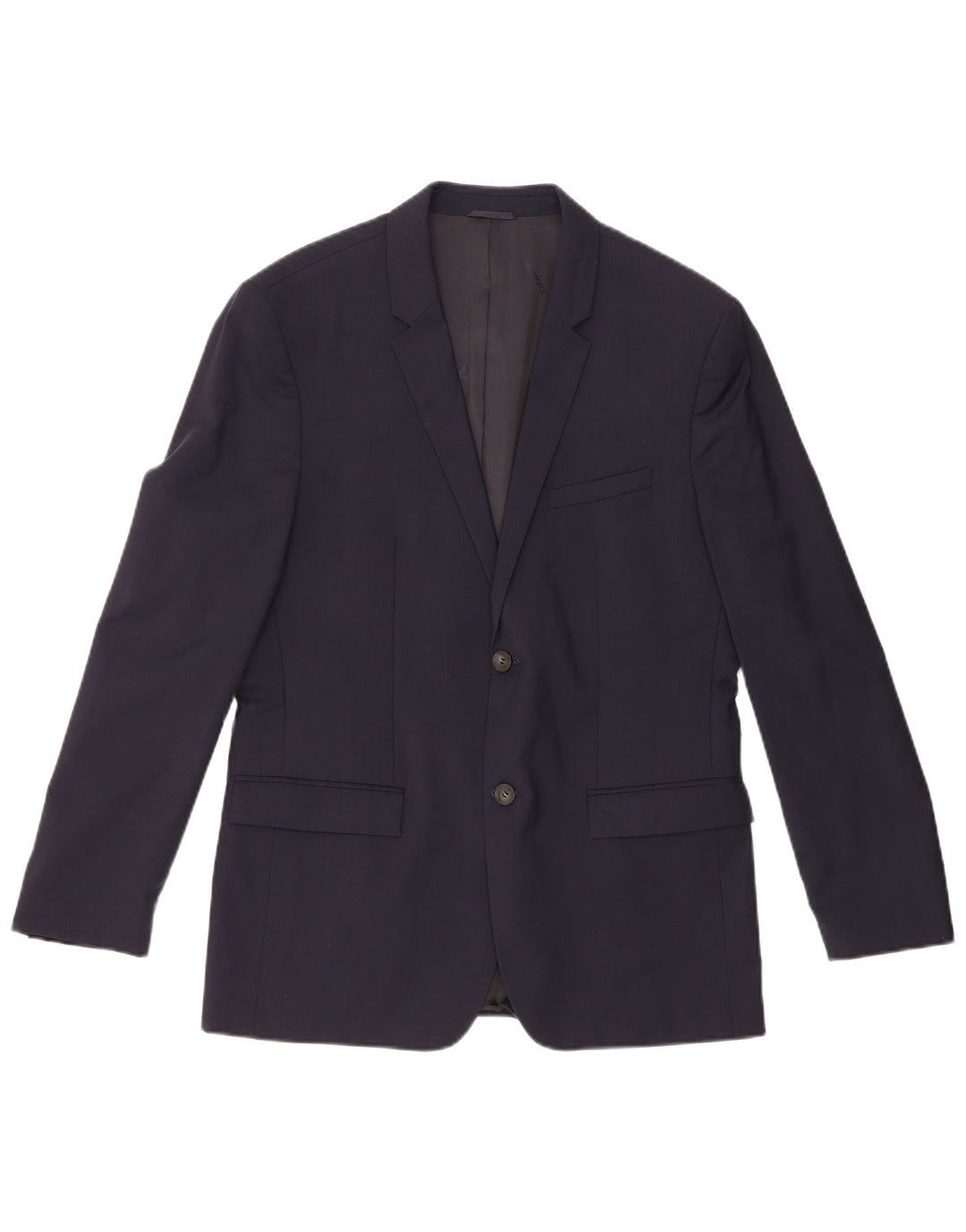 Calvin Klein Chaqueta Blazer de 2 Botones para Hombre IT 52 XL Lana Nueva Azul Marino
