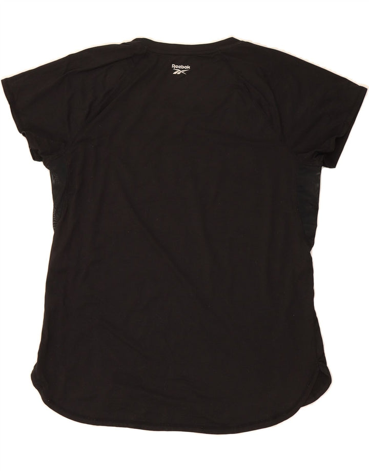 REEBOK Womens T-Shirt Top UK 18 XL Black Polyester Vintage Reebok and Second-Hand Reebok from Messina Hembry 