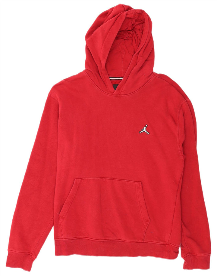 Jordan Mens Hoodie Jumper Small Red Cotton