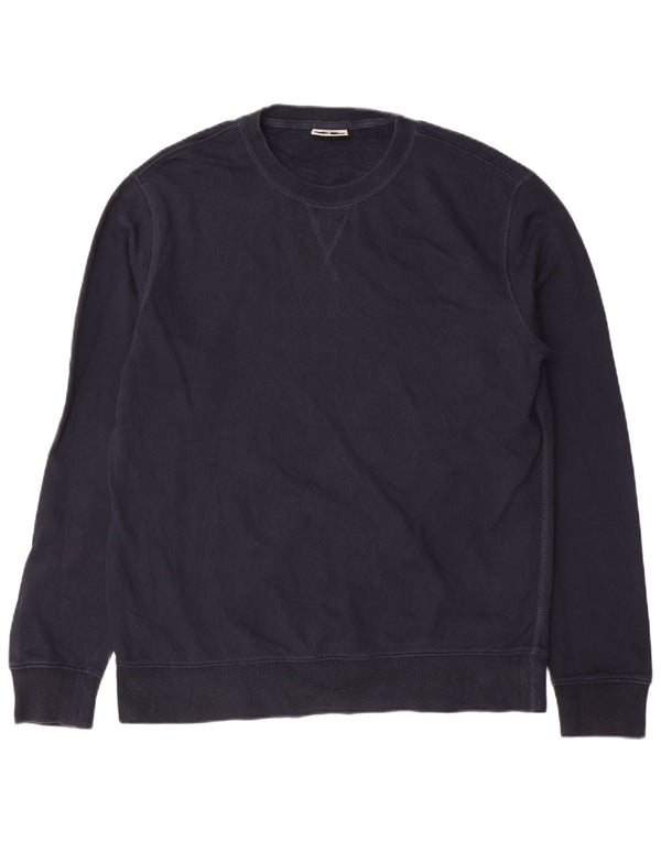 Marks & Spencer Mens Sweatshirt Jumper Large Navy Blue Cotton