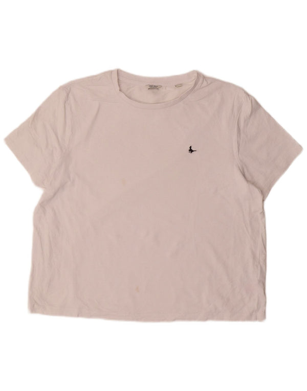 Jack Wills Womens T-Shirt Top UK 14 Large White Cotton