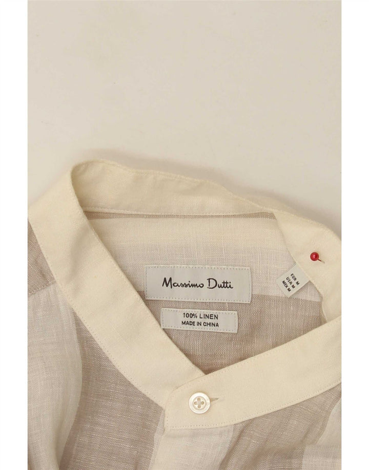 Massimo Dutti férfi ing Közepes bézs csíkos vászon