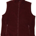 James Pringle Mens Fleece Gilet UK 38 Medium Burgundy Polyester