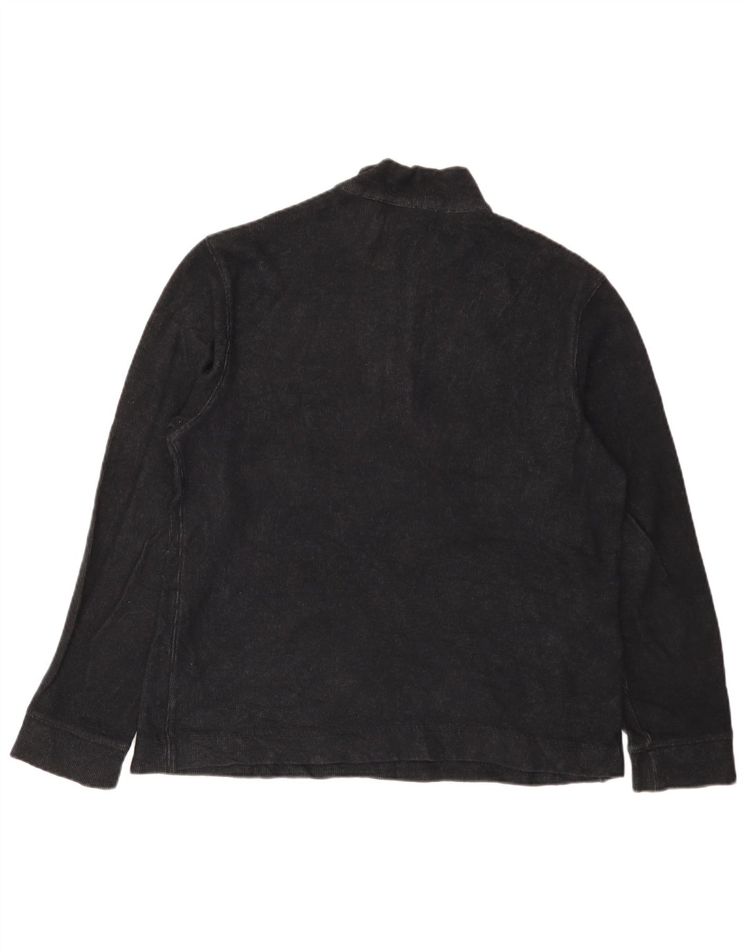 Pulover Calvin Klein pentru bărbați, cu fermoar și gât, bumbac mediu negru