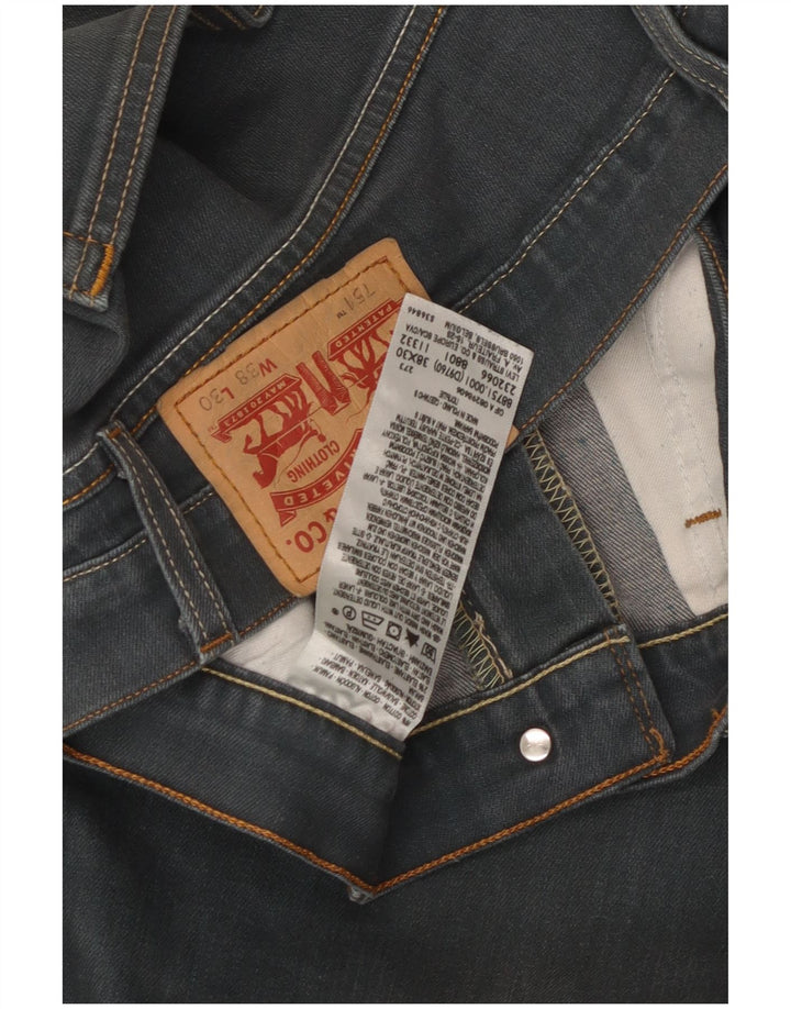 LEVI'S Mens 751 Straight Jeans W38 L30 Blue Cotton