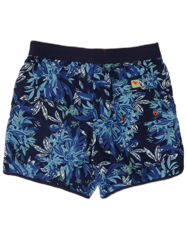 Ted Baker Mens Swimming Shorts Size 4 Large Navy Blue Floral Polyester