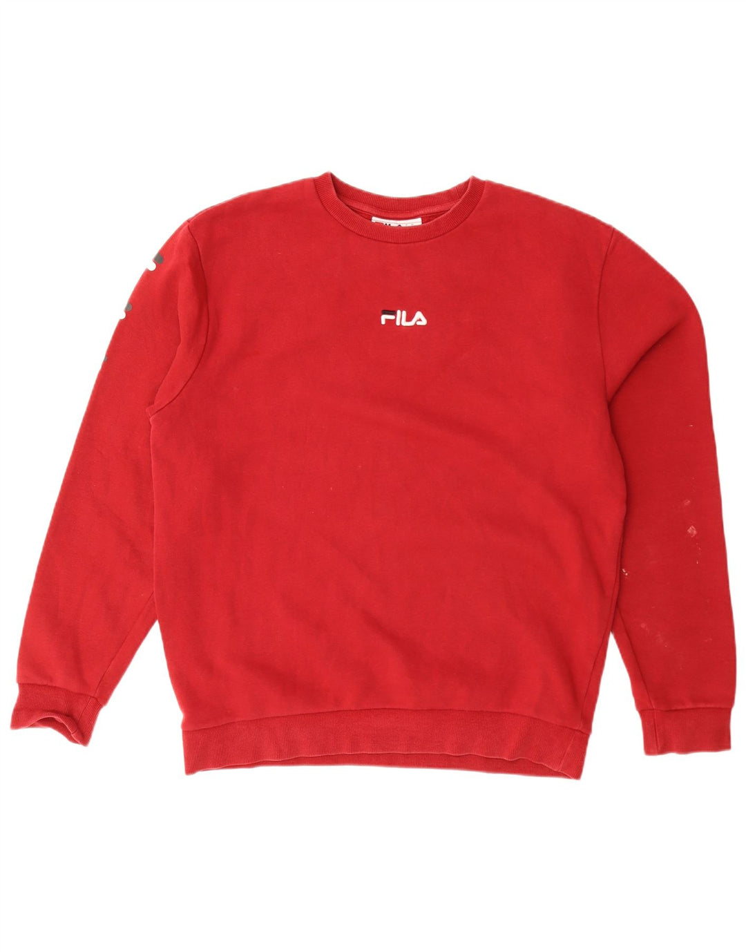 Fila Mens Graphic Sweatshirt Jumper Large Red Cotton