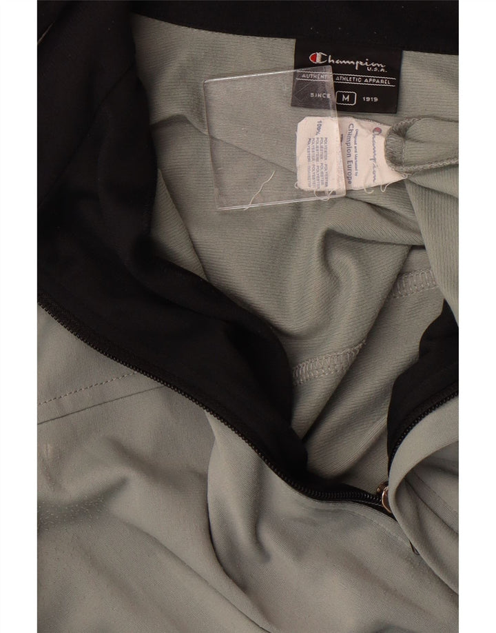 CHAMPION Mens Tracksuit Top Jacket Medium Grey Polyester