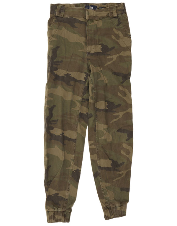 Pantalones Hollister Mujer Cintura Alta Casual Mediano W29 L29 Camuflaje Caqui