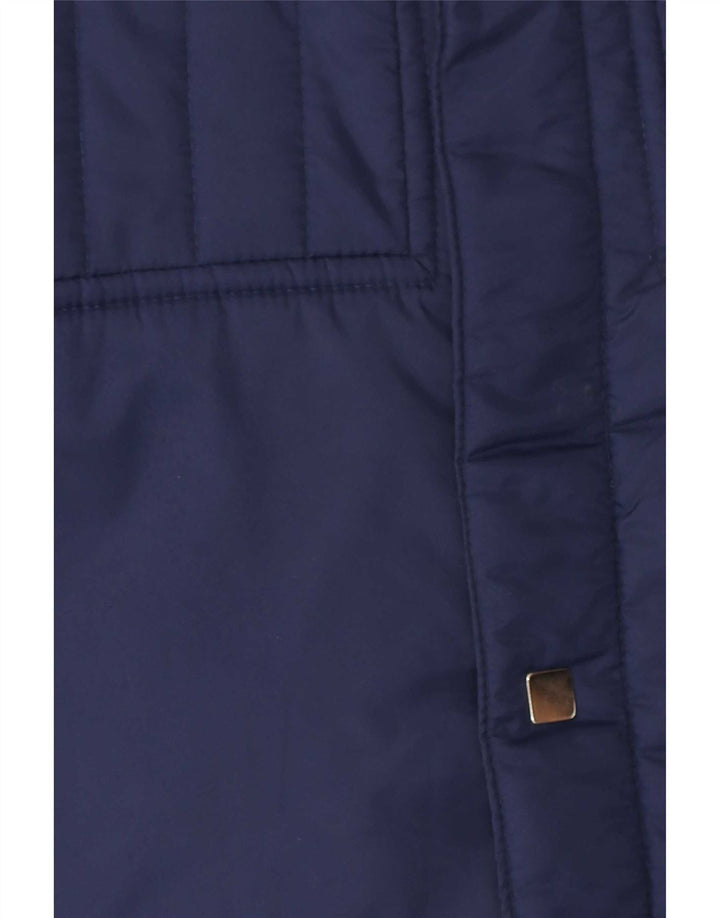 Vintage Mens Windbreaker Jacket 42 XL Navy Blue Nylon