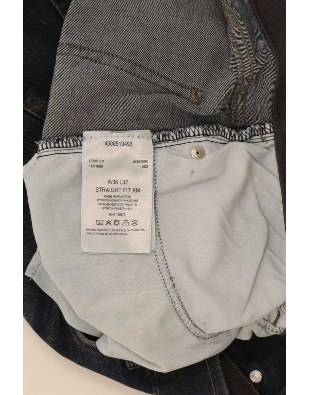 Lee Straight Jeans til mænd W36 L32 blå bomuld