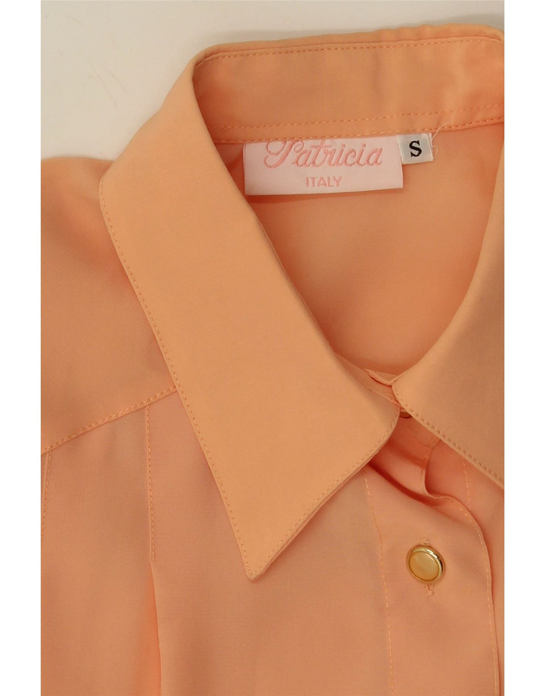 PATRICIA Womens Oversized Shirt Blouse UK 10 Small Orange Viscose Vintage Patricia and Second-Hand Patricia from Messina Hembry 