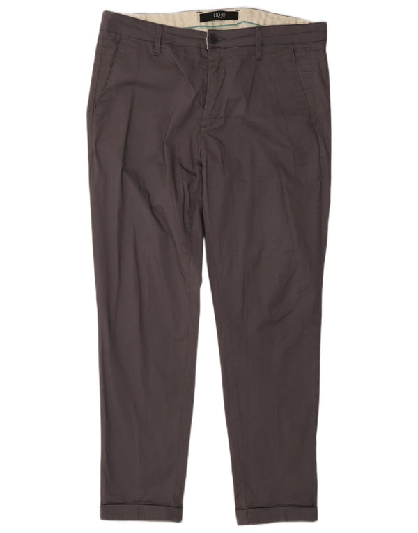Liu Jo Mens Slim Chino Trousers IT 50 Large W34 L28 Grey Cotton