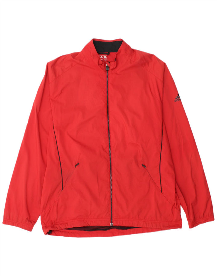 Jachetă de ploaie Adidas Clima Proof pentru bărbați UK 42 XL Poliester color bloc roșu