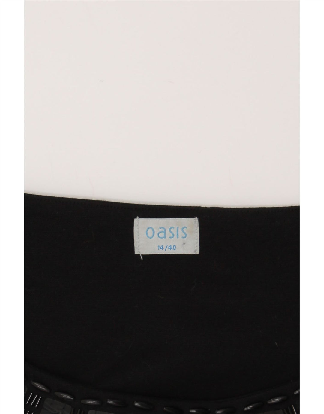 OASIS Womens Sleeveless Sheath Dress UK 14 Medium Black Polyester Classic Vintage Oasis and Second-Hand Oasis from Messina Hembry 