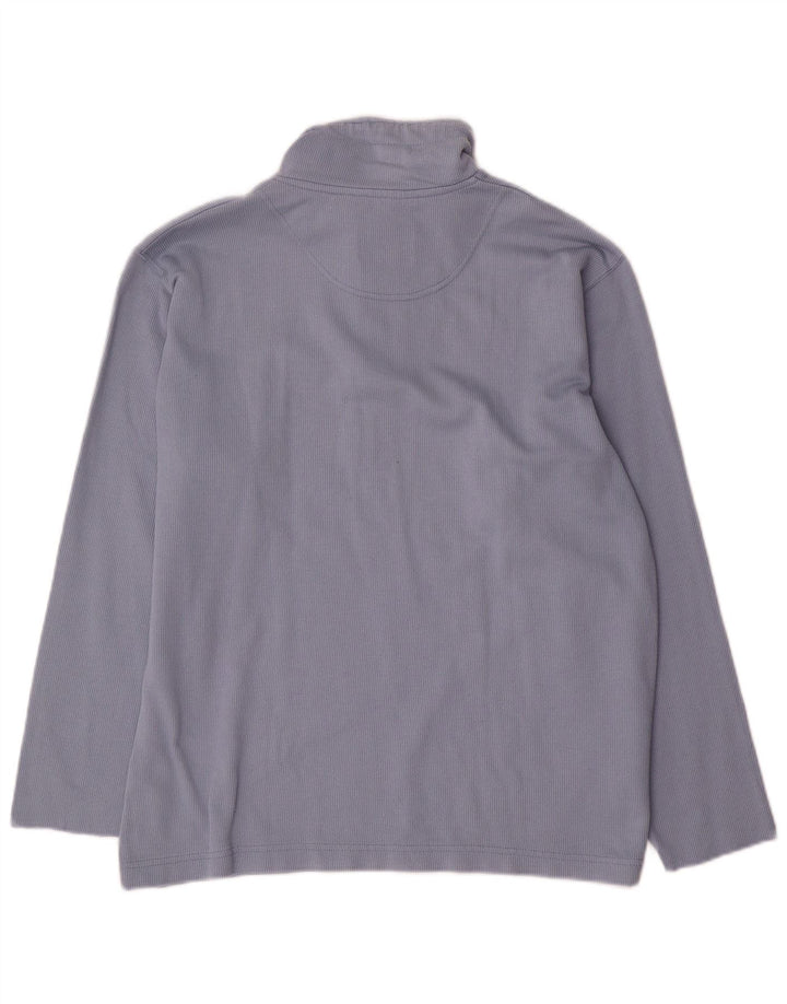 Champion Herre Zip Neck Sweatshirt Jumper Medium Blue Bomuld