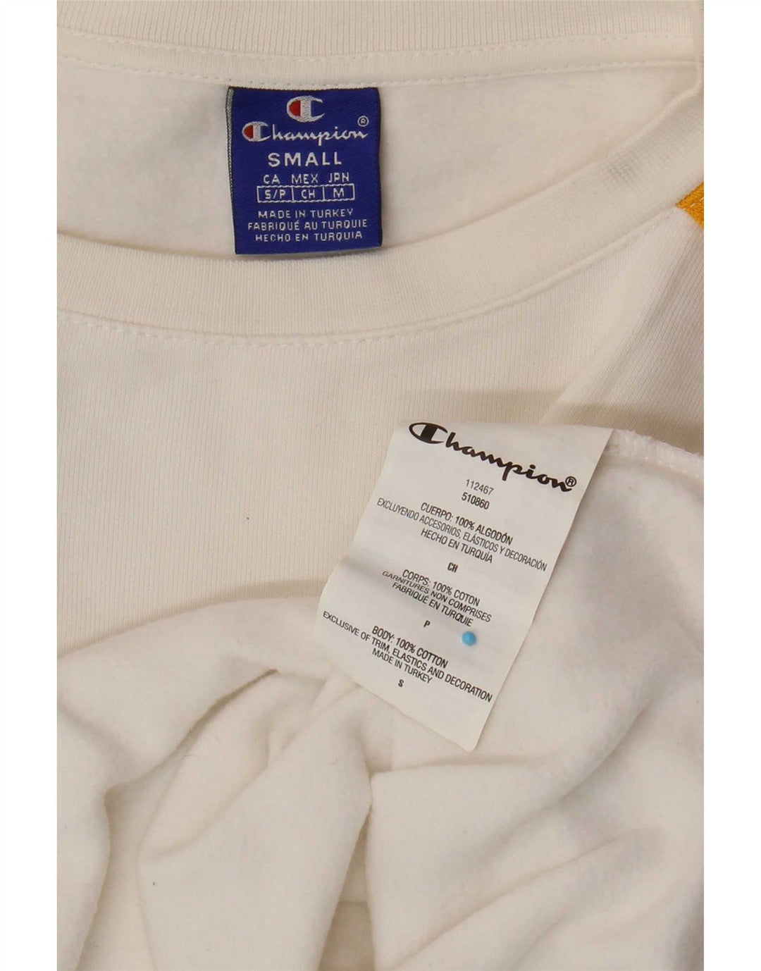 Champion Kvinder Oversized Grafisk Sweatshirt Jumper UK 10 Small White